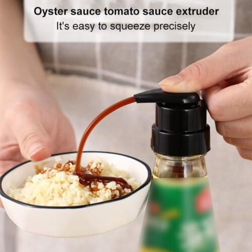 Press Type Pump Head Oyster Sauce Pressure Nozzle Seasoning Oil Bottle Push Pump Head Nozzle Universal Press Kitchen Gadgets