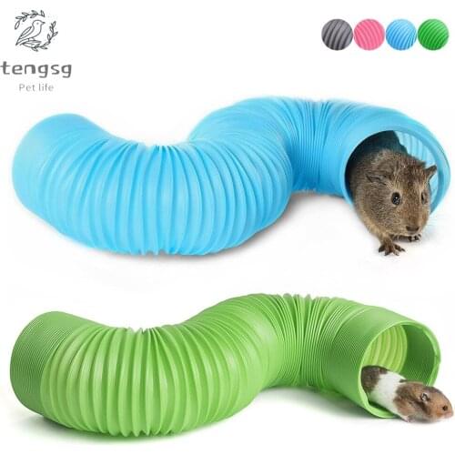 Small Pet Fun Tunnel Telescopic 100cm Pipe Guinea Pig Hedgehog My Neighbor Totoro Ferret Products Hamster Toys