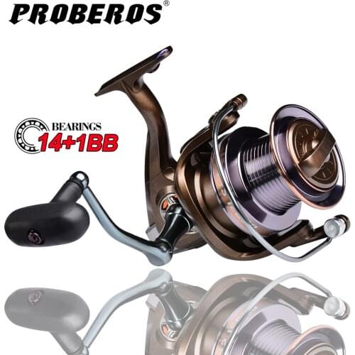 New Spinning Reel 14+1BB 26-30KG Brake Force Drag Carp Fishing Pre-loading Spinning Wheel Line Capacity 9000~12000 Lure Fishing