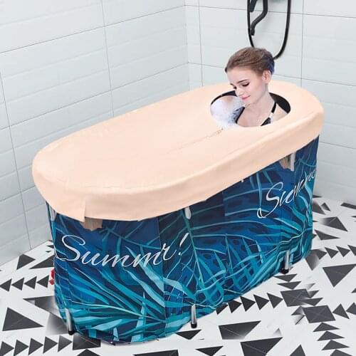 Folding Bathtubs Portable Folding Bathing Bathtubs Circular Bathtubs For Showers With Lids And Thick Insulation Foam For SPA New