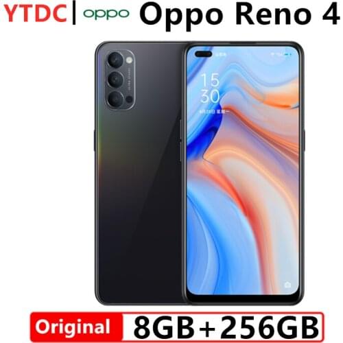 Original Oppo Reno 4 5G 8GB 256GB Smartphone Snapdragon 765G Octa Core 6.4inch 2400×1080P AMOLED 4000mAh 65W SupperVOOC 2.0 48MP