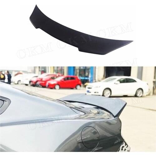 Carbon Fiber Rear Trunk Lip Spoiler FRP Unpainted Black For Ford Mustang Coupe 2 Door 2015 2016 2017 2018 2020