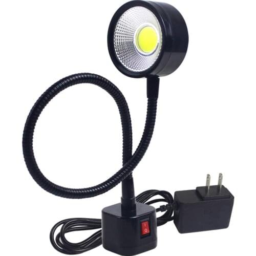 LED Work Light Magnetic Base Flexible Gooseneck Lamp 5W Sewing Clothing Machine Light With Plug