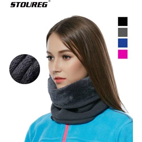 Outdoor Dual-layer Fleece Warm Scarf,Women Men Winter Thick Warmer Half Face Mask,Motorcycle Skiing Cycling Thermal Face Mask