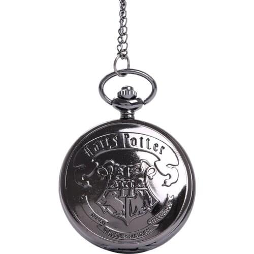 Vintage Quartz Pocket Watch Necklace Unisex Bronze Antique Fashion Cute Black Pocket watch