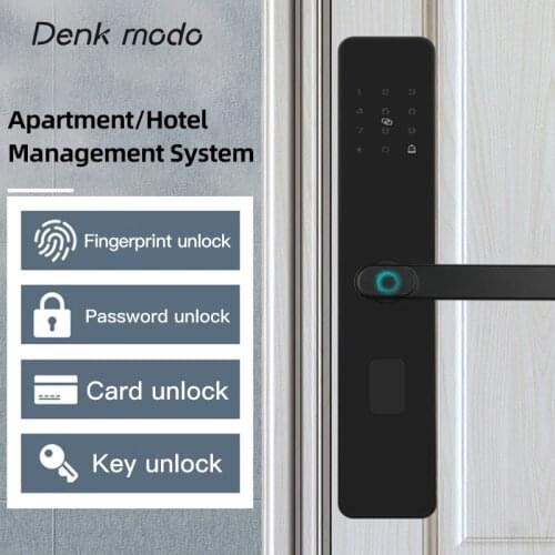 Denk modo Fingerprint Lock Security Intelligent Electronic Door Lock Smart Lock With Password Unlock For Hotel Home Apartment