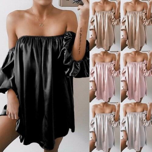 Womens Summer Boho Mini Dress Ladies Strapless Casual Beach Party Sexy Off Shoulder Dresses