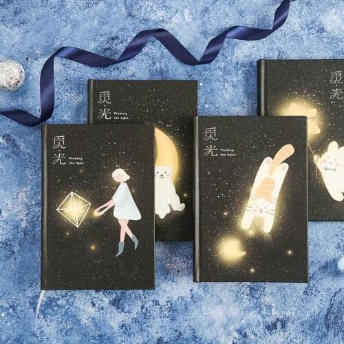 "Finding Light" Hard Cover Diary Beautiful Notebook Colored Papers Notepad Journal Memo Girls Cute Stationery Gift