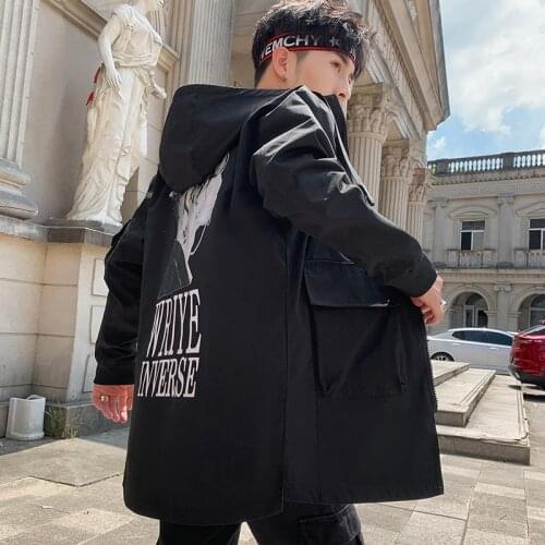 Zxojk Men's Hooded Trench Coats