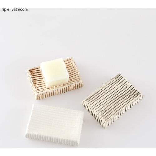 1 pc Japanese Ceramics Soap Dish Home Bathroom Soap Rack Accessories Soap Packaging Boxes Container Restroom Organizer