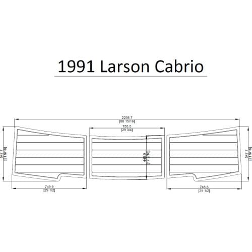 1991 Larson Cabrio Swim Platform Pad Boat EVA Teak Decking 1/4" 6mm