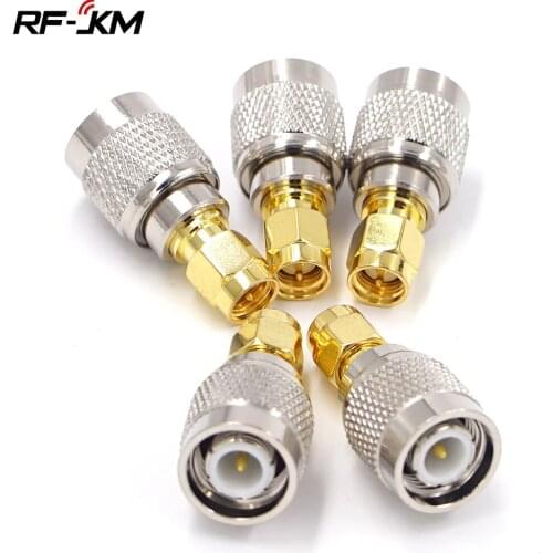 5pcs RF Adapter TNC Male jack to SMA Male plug RF Coaxial Connector High Quanlity