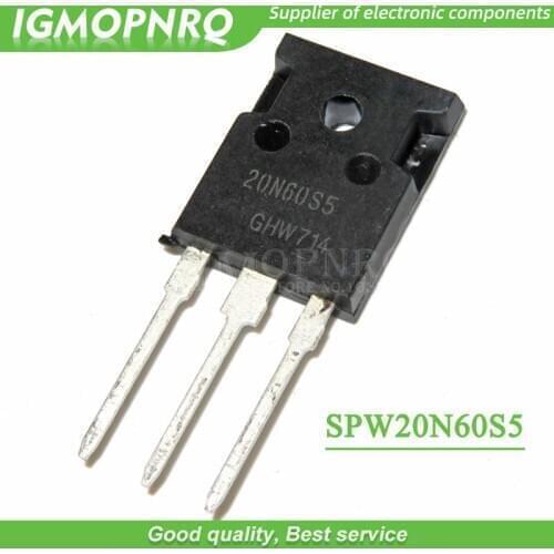 5pcs SPW20N60S5 TO-247 20N60S5 TO247 SPW20N60 20N60 N-channel FET 600V 20A