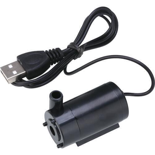 5V USB 1M Cable Powered Mute Mini Water Pump Micro Submersible Pump Fountain Pump For Fish Tanks Aquarium Supplies Black