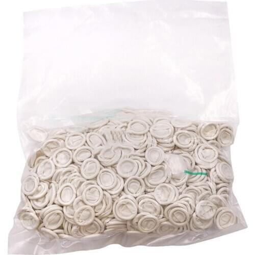 800 Pieces Large Finger Cots Gloves Disposable Latex Fingertips Covers White