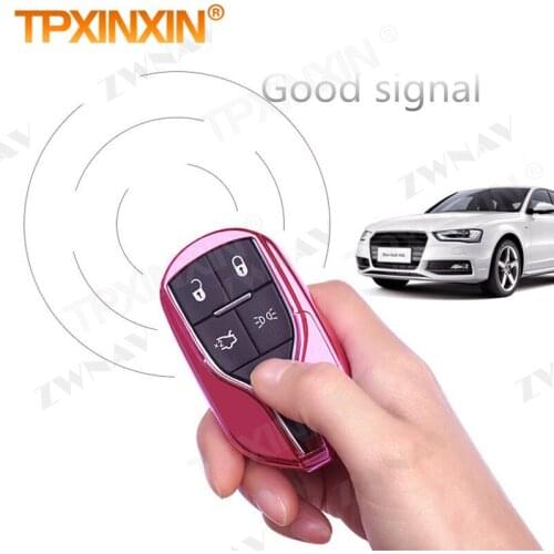 Colorful Soft TPU Car Key Case For Maserati Ghibli Quattroporte Granturismo Car Smart Key Bag Cover Interior Accessories