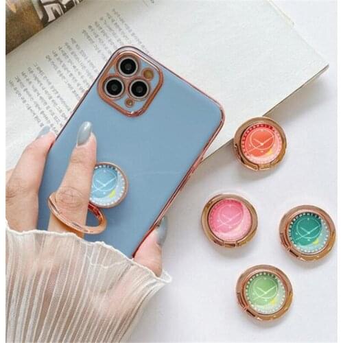 Colorful Clock Metal Finger Ring Smartphone Stand Holder Mobile Phone Holder Stand For iPhone X 11 Xiaomi Huawei