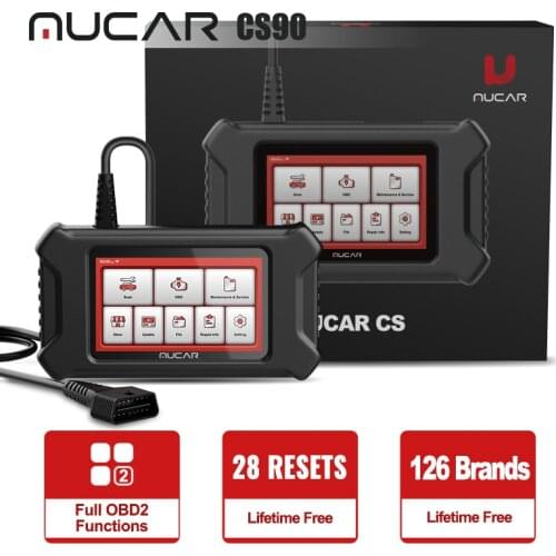MUCAR CS90 OBD2 Scanner 28 Resets Scan Tools Professional Code Reader Full OBD2 Functions Lifetime Free Use Car Diagnostic Tool