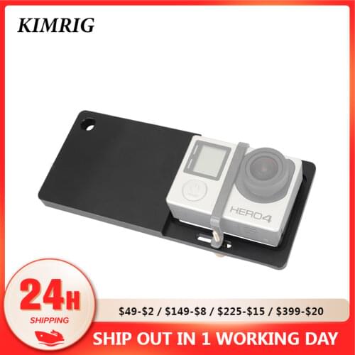 KIMRIG Action Camera Switch Handheld Gimbal Adapter Mount Plate Clip For Gopro Hero 6 5 4 3 DJI / Zhiyun / Feiyu Phone Gimbal