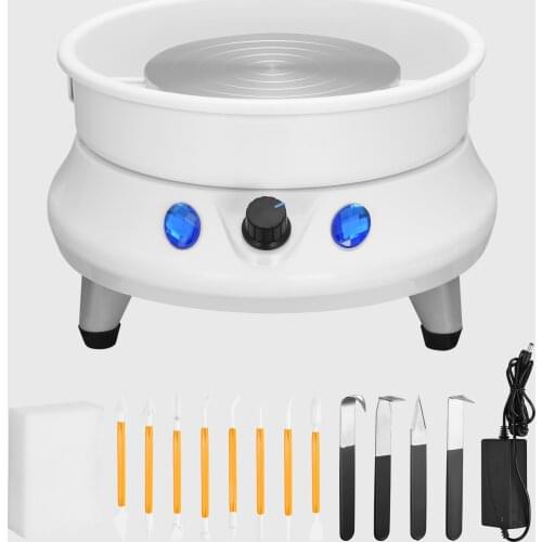 Electric Pottery Wheel Machine 13cm Detachable ABS Water Basin Pottery Plate Ceramic Making Work Clay Crafts DIY Hand Tools