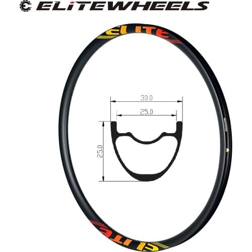 ELITEWHEELS 345g/piece 30mm Width 29er MTB Rim Tubeless Ready Japan Toray Carbon Fiber For XC Cross Country Mountain Wheel Rims