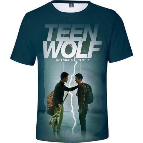 Harajuku 3D Short t shirt Men/Women Hot New 3D TEEN WOLF Summer T shirt Mens Fashion 3D T-Shrits Men Print TEEN WOLF T-Shirt
