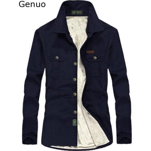 Genuo Mens Wool Shirts