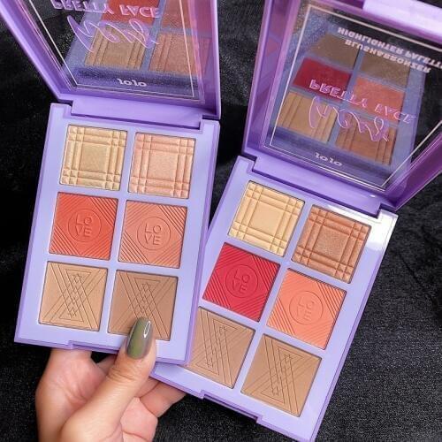 Makeup Highlighter Bronzer Palette Face Blush Cheek Blusher Bright Shimmer Contour Powder Highlight Nose Hair Shadow Cosmetic