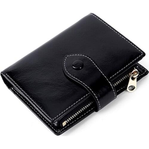 New Arrivals Genuine Leather Short Style Woman Zipper Purse For Ladies Large Capacity Women Wallet Hot Brand Female Wallets