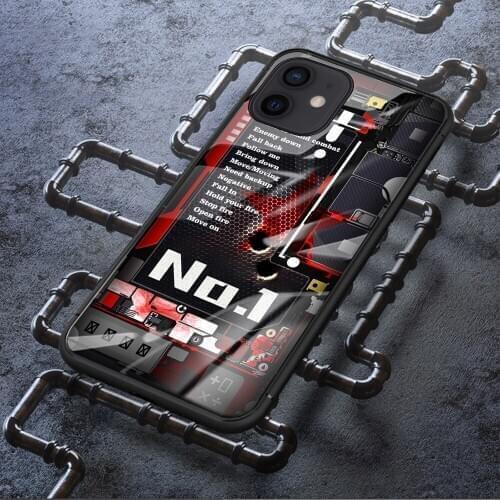 Red fashion quotation No.1 phone case for iphone 12 tempered glass case iphone x xr xs max 11 12 pro max 6 6s 7 8 plus 12 mini