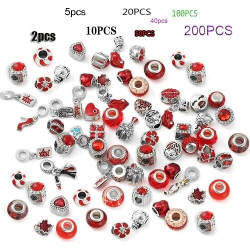 Red Charm Lady Bead Charm Suitable For DIY Brand Bracelet Necklace Lady Jewelry Gift Random Shipping Mixed Random Delivery