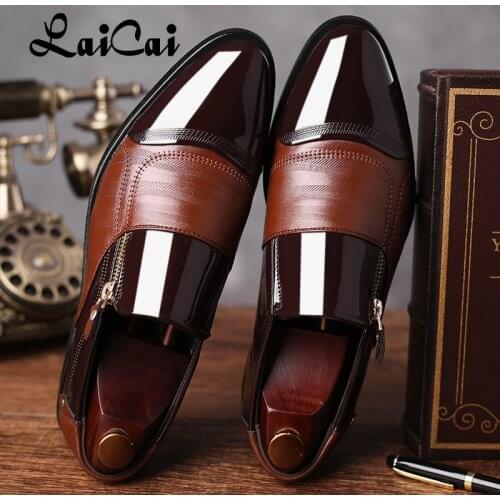 LaiCai Mens Leather Shoes