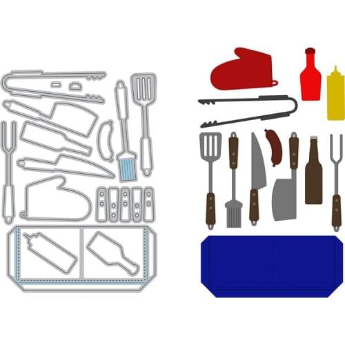 Metal Cutting Dies Cooking Utensils Tableware Knife And Fork To Decoration For DIY Scrapbook Photo Album Craft Card 2021 New