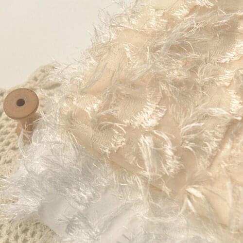 One meter high quality Chiffon fabric Woollen wadding patchwork Fashion skirt dress handmade DIY fabrics