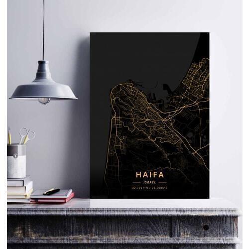 Haifa Jerusalem Netanya Tel Aviv Tiberias Israel Poster