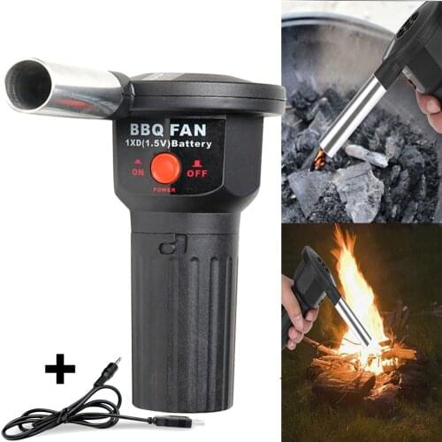 BBQ Fan USB Portable Barbeque Air Blower for Outdoor Barbecue Fire Bellow Camping and Hiking Picnic Without Battery 5V
