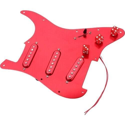 1pc Prewired Loaded Alnico V Pickguard SSS For ST Guitar Pickups Metal