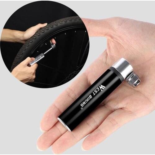 Hand Mini Bicycle Pump Portable Bike Inflator Needle Hose Bicycle Accessories Drop-proof Light Pump Tire Pump Alloy Bike Pump
