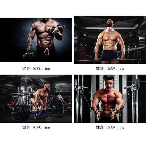 24 style Choose Male muscle fitness bodybuilding gym exercise weight loss slimming Art print Silk poster Home Wall Decor