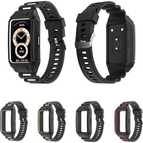 Silicone Strap Compatible For Huawei Band 6 Waterproof Durable Smartwatch Fashion Bracelet Replacement Sports Wristband