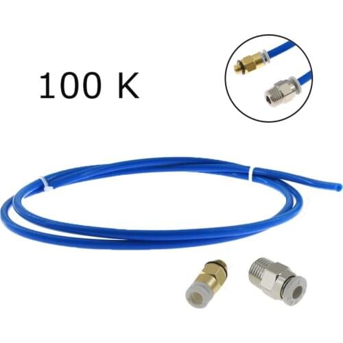 3D Bowden PTFE Tube Tubing XS Serie 1M+1Pcs Quick Fitting+1Pcs Straight Pneumatic Fitting Push 1.75mm Filament 3D printer part