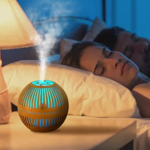 Mini USB Aroma Essential Oil Diffuser Ultrasonic Air Humidifier Mist Maker Aroma Diffuser 130ML 7 Color LED Light Home Office
