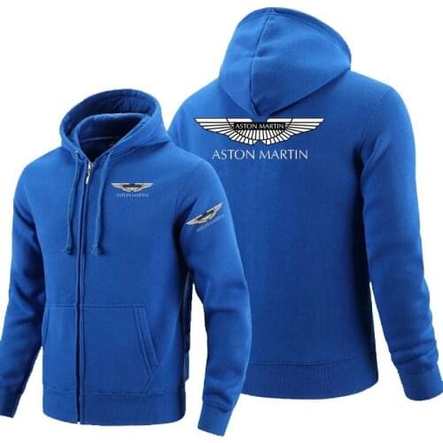 2021 Spring Autumn Fashion Zipper Hoodies Aston Martin Logo Printed Hoodie Fleece Long Sleeve Mans Zipper Jacket Sweatshirt