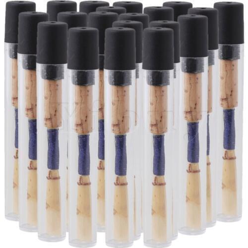 Yibuy 72mm Length Wood Color Oboe Reeds Medium 2.5 with Protecting Holder Woodwind Instruments Parts