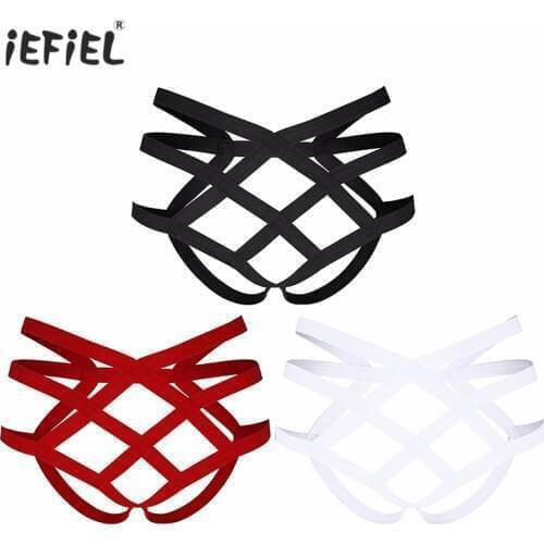 Women Hot Lingerie Crotchless Panties Majtki Damskie Chastity Sexy Strappy Hollow Out Open Crotch Sissy Panties Briefs Underwear