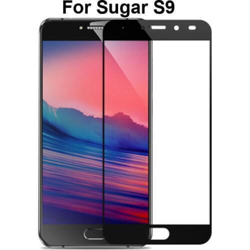 1pcs Ultra-Thin White black color full screen protector Tempered Glass film For Sugar S9 SugarS9 Screen protective glass film
