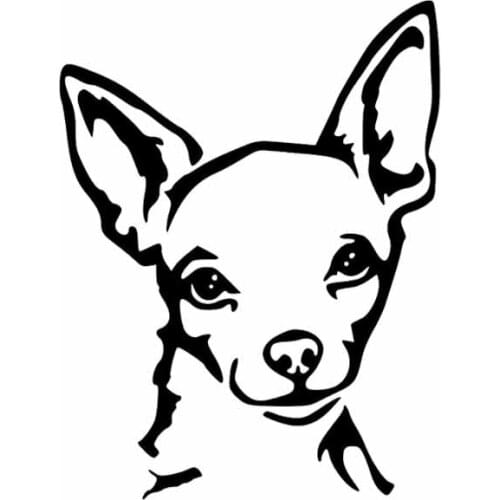 12CM*15.7CM CHIHUAHUA Dog Smling Vinyl Car Sticker Suitcase sticker Laptop Helmet Skateboard Sticker