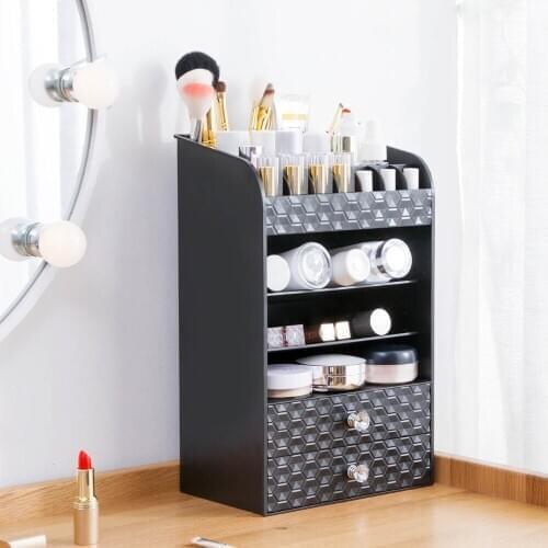 2020New Makeup Organizer Cosmetic Storage Box Skin Care Product Rack Desktop Brush Holder Jewelry Organizer Case Container