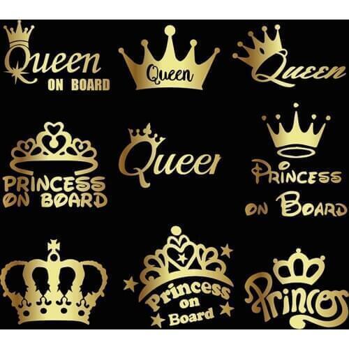 Car Stickers Personality Crown Vinyl Decal Car Window Scratch Cover Decal Motorcycle Sticker Decal Crown Stickers