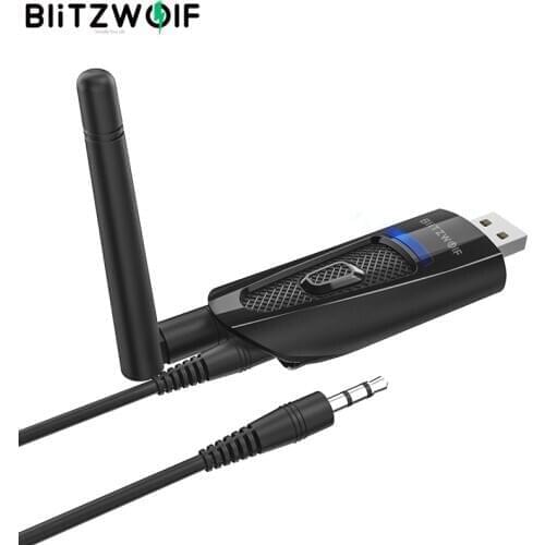 BlitzWolf BW-BR1 Pro Wireless bluetooth V5.0 USB Audio Video Receiver Transmitter 2 in 1 Adapter for PC TV Speaker Smartphones L